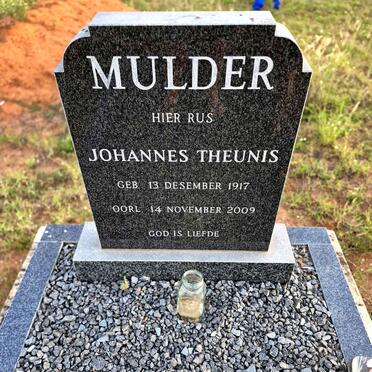 MULDER Johannes Theunis 1917-2009