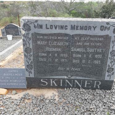 SKINNER Samuel Southey 1890-1965 &amp; Mary Elizabeth RUDMAN 1896-1971 :: WEBB Lionel Barnes 1916-1995