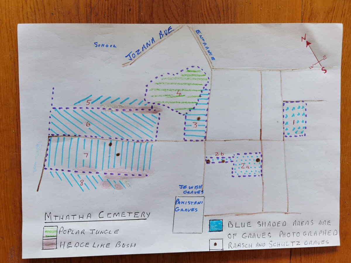 8. Cemetery map - areas photographed