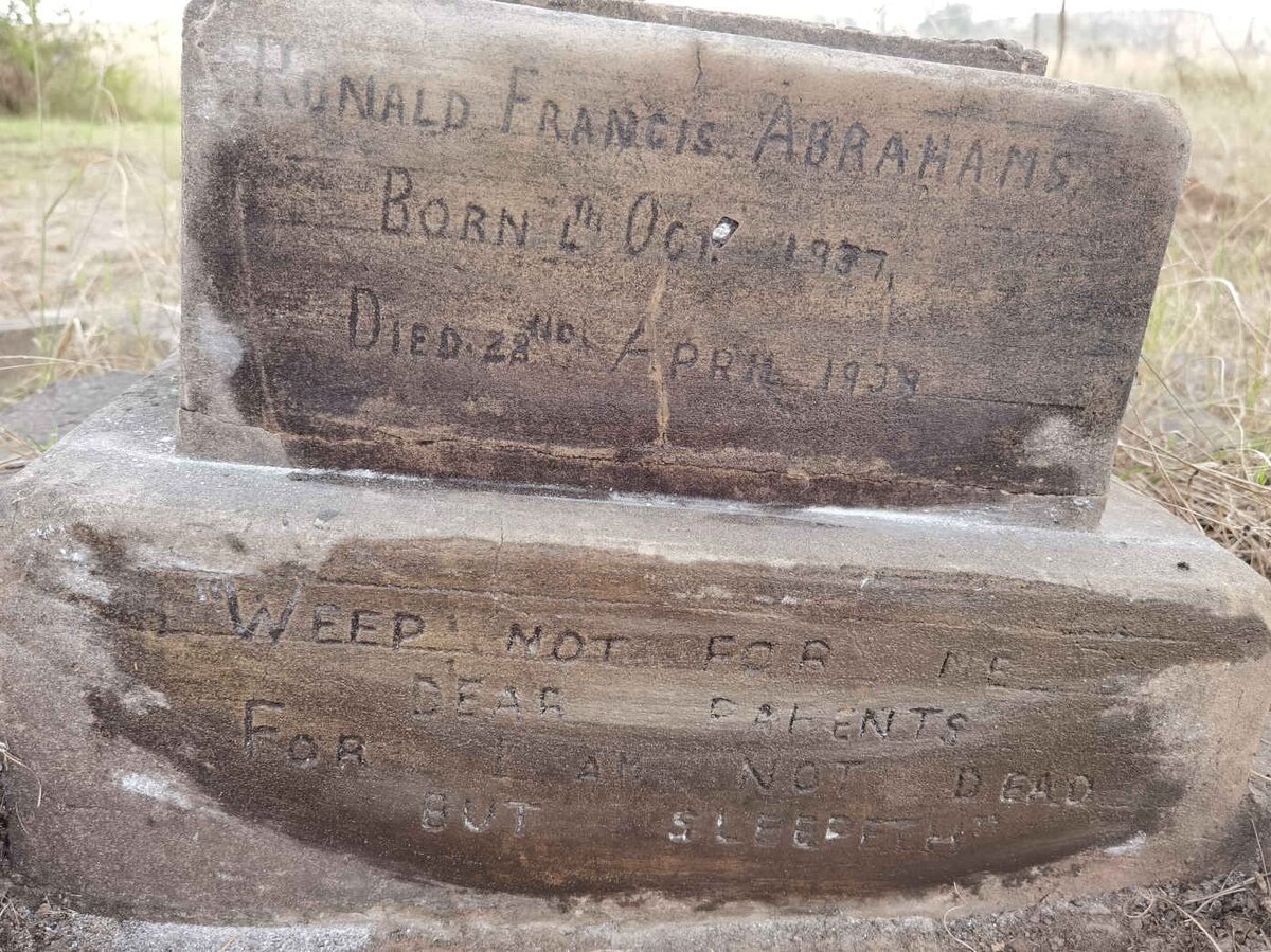 ABRAHAMS Ronald Francis 1937-1938