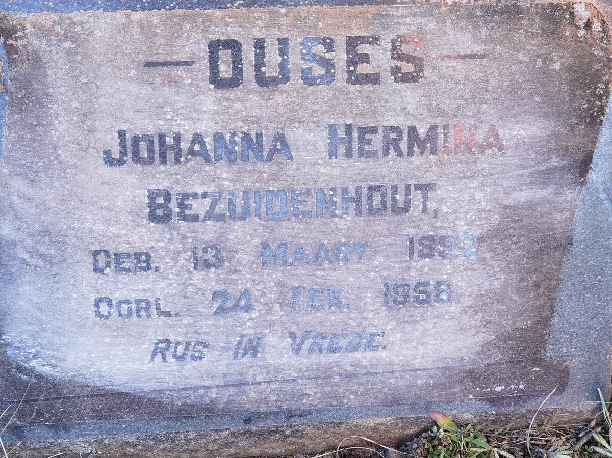 BEZUIDENHOUT Johanna Hermina 1892-1958