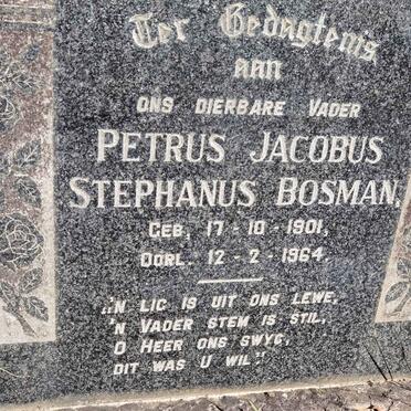BOSMAN Petrus Jacobus Stephanus 1901-1964