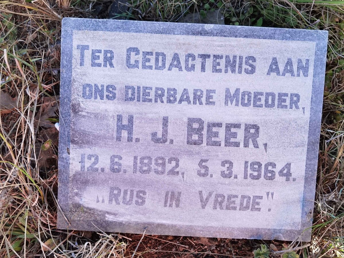 BEER H.J. 1892-1964