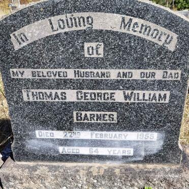 BARNES Thomas George William -1955