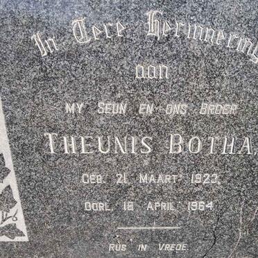 BOTHA Theunis 1923-1964