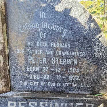 BESSINGER Peter Stephen 1904-1972