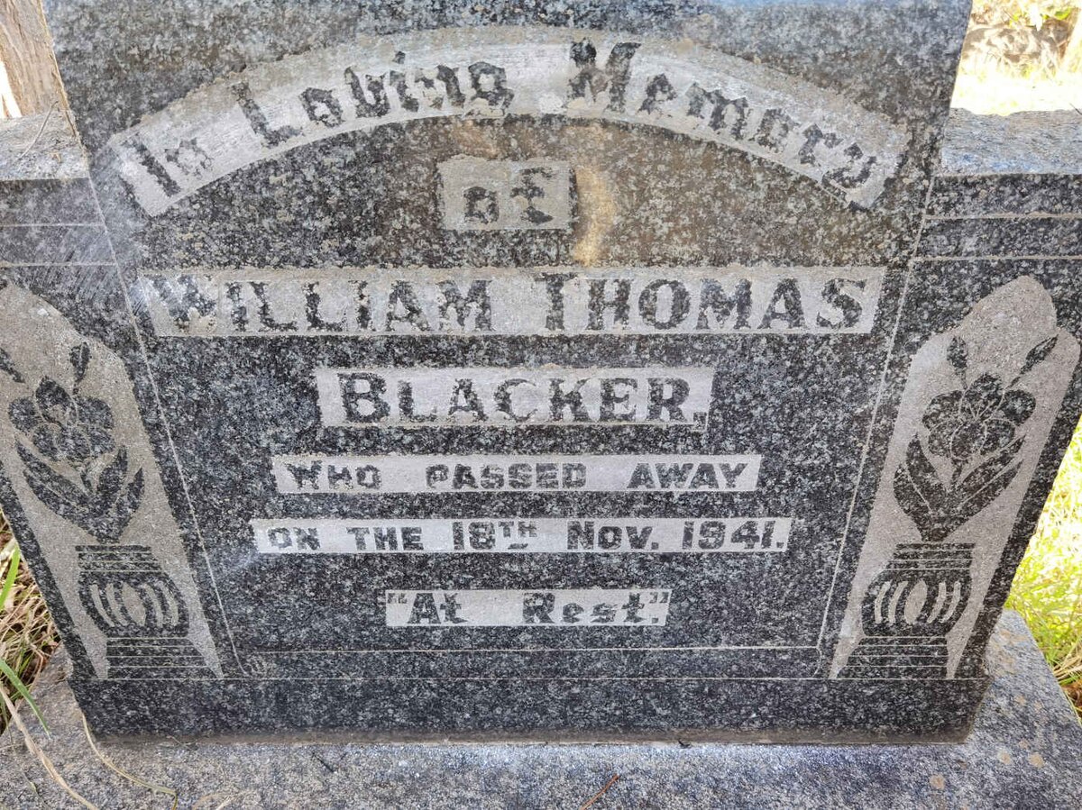 BLACKER William Thomas -1941