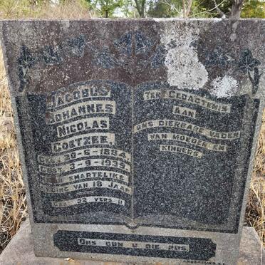 COETZEE Jacobus Johannes Nicolas 1884-1939