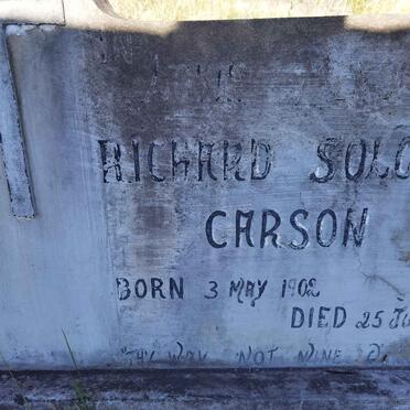 CARSON Richard Solomon 1902-1963