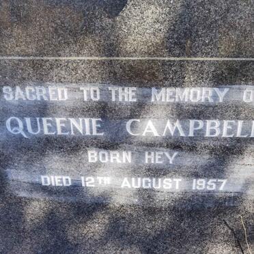 CAMPBELL Queenie nee HEY -1957