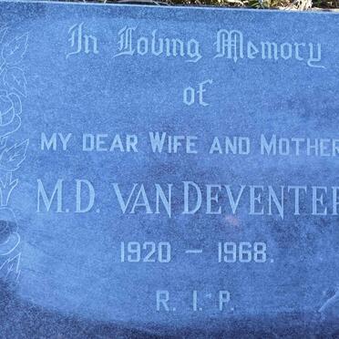 DEVENTER M.D., van 1920-1968