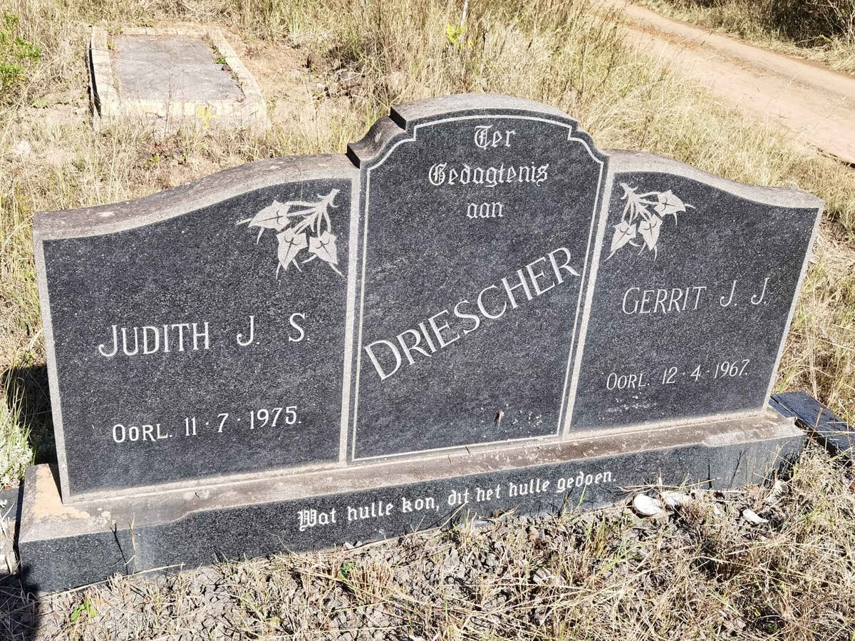 DRIESCHER Gerrit J.J. -1967 &amp; Judith J.S. -1975