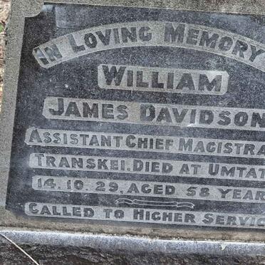 DAVIDSON William James -1929