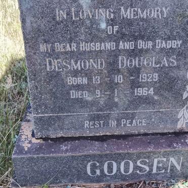 GOOSEN Desmond Douglas 1929-1964