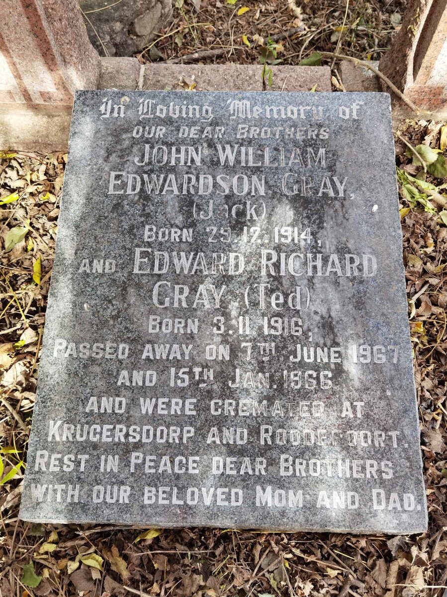 GRAY John William Edwardson 1914-1967 :: GRAY Edward Richard 1916-1966