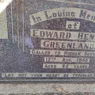 GREENLAND Edward Henry -1945