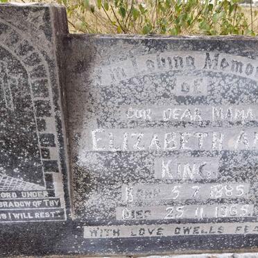 KING Elizabeth Anne 1885-1965
