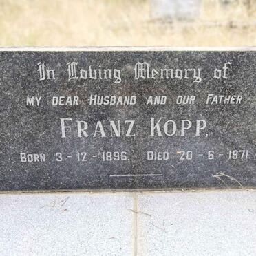 KOPP Franz 1896-1971