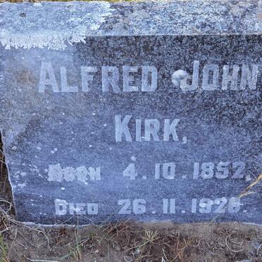 KIRK Alfred John 1852-1926