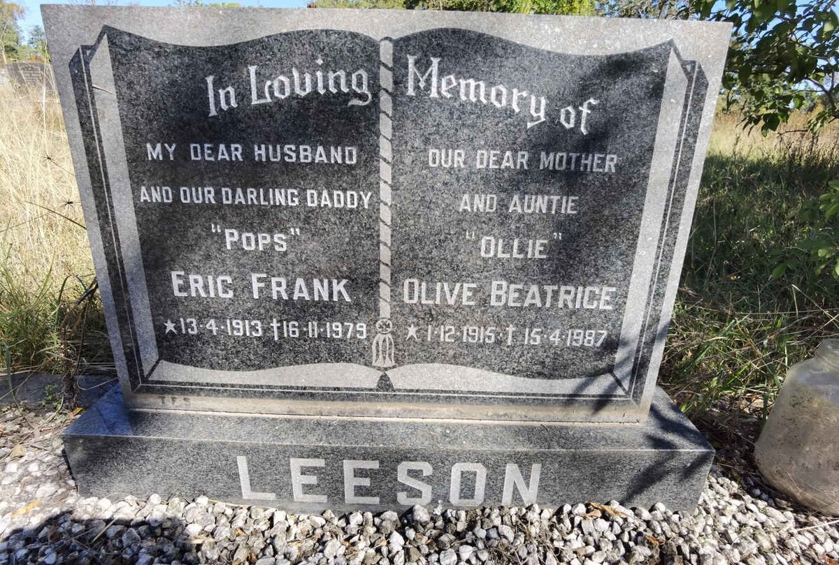 LEESON Eric Frank 1913-1979 &amp; Olive Beatrice 1915-1987