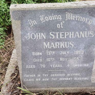 MARKUS John Stephanus 1883-1953
