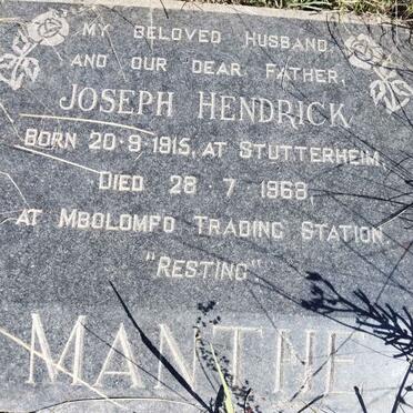 MANTHE Joseph Hendrick 1915-1968