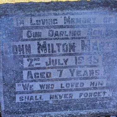 MARTIN John Milton -1945