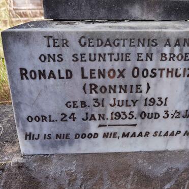 OOSTHUIZEN Ronald Lenox 1931-1935
