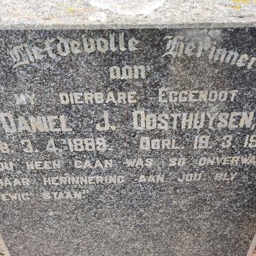 OOSTHUYSEN Daniel J. 1889-1951