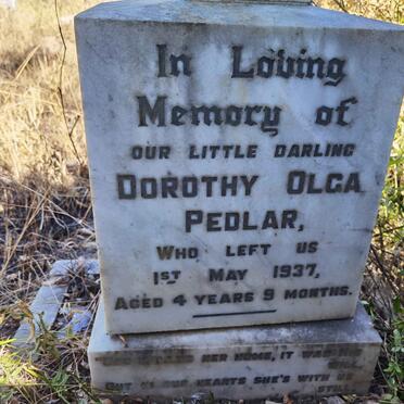 PEDLAR Dorothy Olga -1937