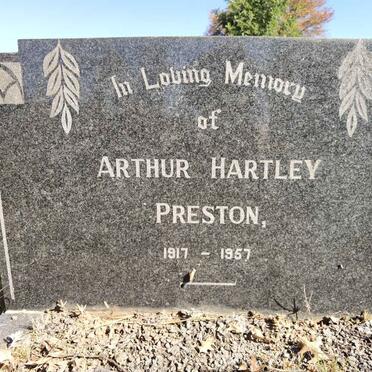 PRESTON Arthur Hartley 1917-1957