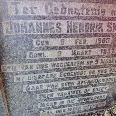 SMITH Johannes Hendrik 1903-1952