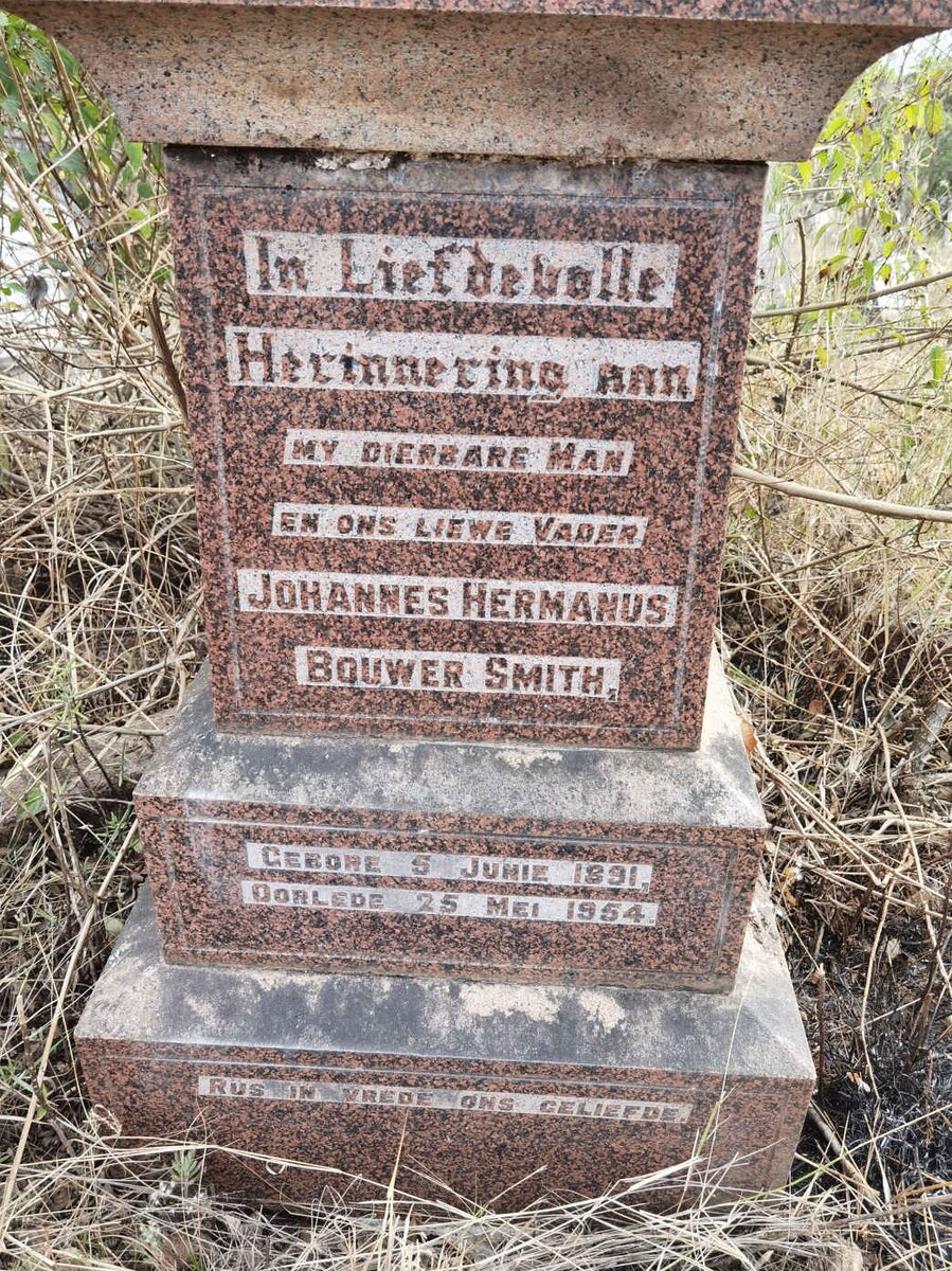 SMITH Johannes Hermanus Bouwer 1891-1954