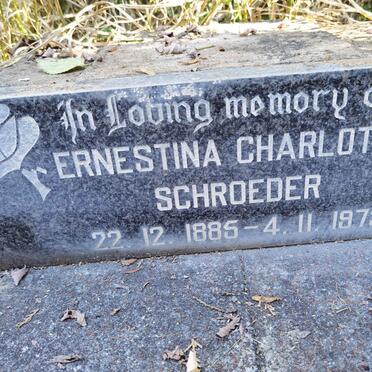 SCHROEDER Ernestina Charlotte 1885-1973