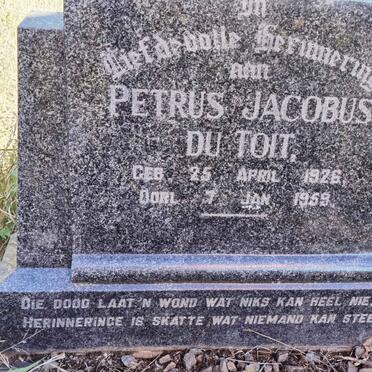TOIT Petrus Jacobus, du 1926-1959