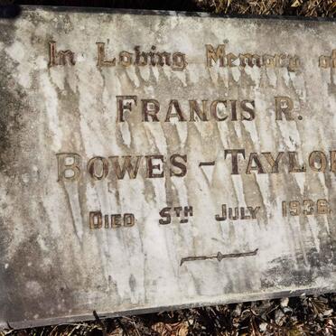 TAYLOR Francis R., BOWES -1936