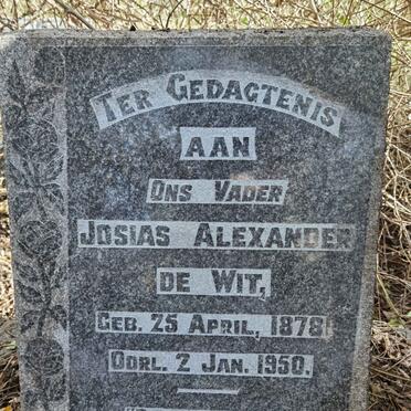 WIT Josias Alexander, de 1878-1950