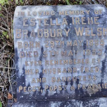 WELSH Estella Irene Bradbury 1885-1953