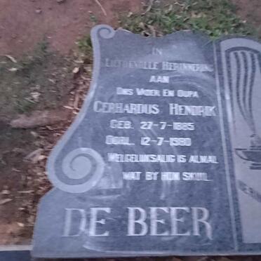 BEER Gerhardus Hendrik, de 1885-1990
