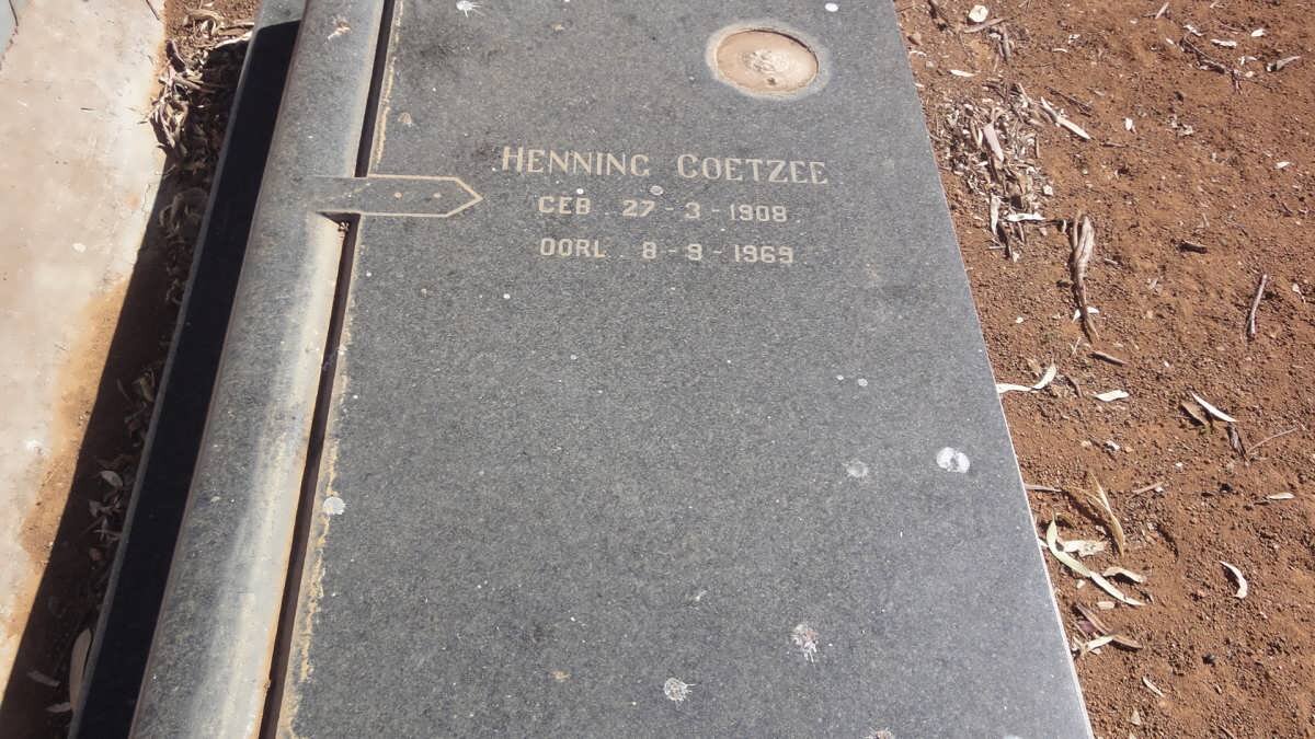COETZEE Henning 1908-1969