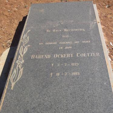 COETZER  Barend Ockert 1923-1985