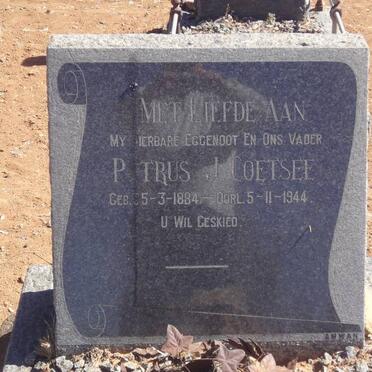 COETSEE Petrus J. 1884-1944