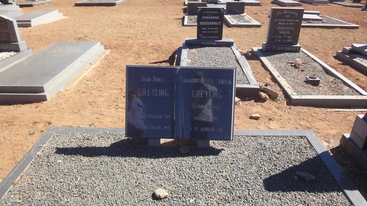 GREYLING David Daniel 1915-1997 &amp; Catharina Hester Johanna BOTHMA 19??-1991