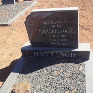 HATTINGH Jan Christoffel 1919-1992