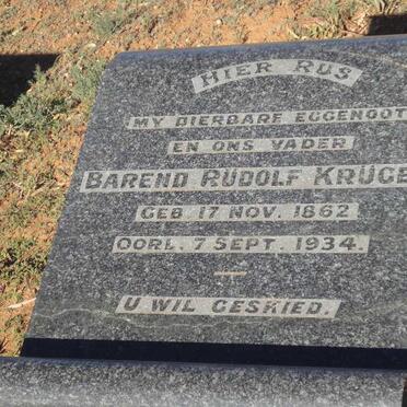 KRÜGER Barend Rudolf 1862-1934