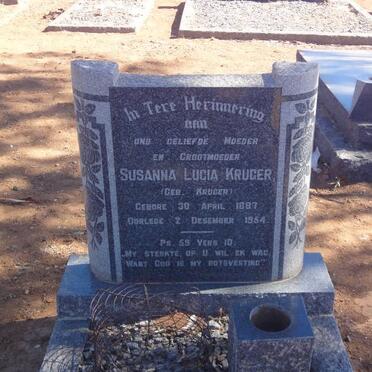 KRUGER Susanna Lucia nee KRUGER 1887-1954