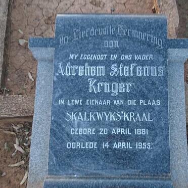 KRUGER Abraham Stefanus 1881-1955