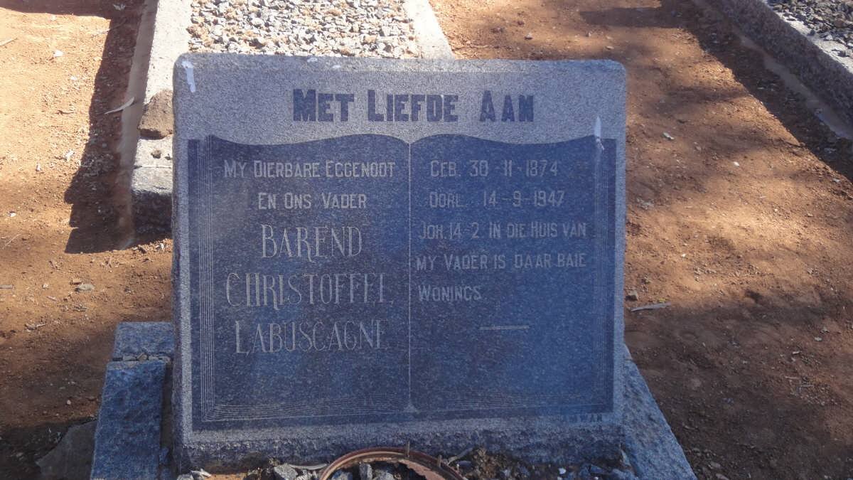 LABUSCAGNE Barend Christoffel 1874-1947