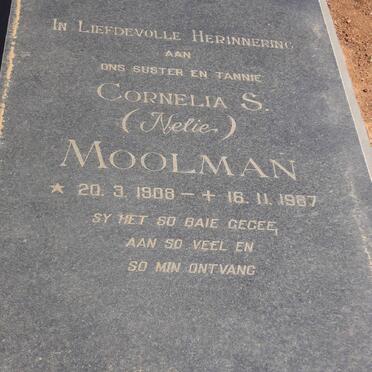 MOOLMAN Cornelia S. 1908-1987