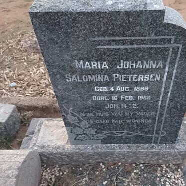 PIETERSEN Maria Johanna Salomina 1896-1966